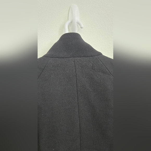 J. Crew Double Cloth by Manifaturra Italy Wool Envelope Black Coat Size 8 - Picture 10 of 16